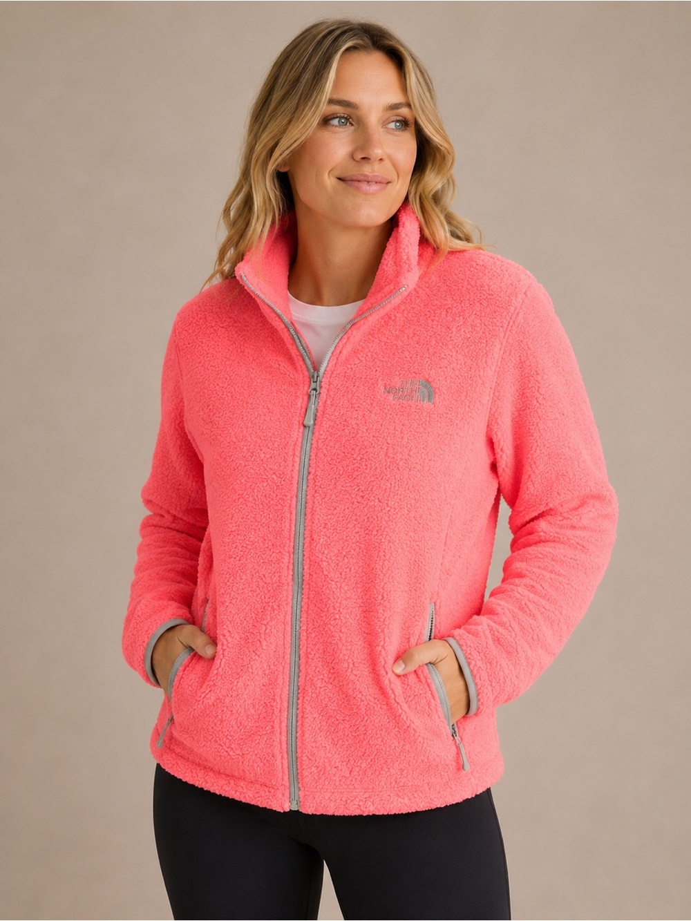 The North Face Pink Fleece Zip-Up Jacket